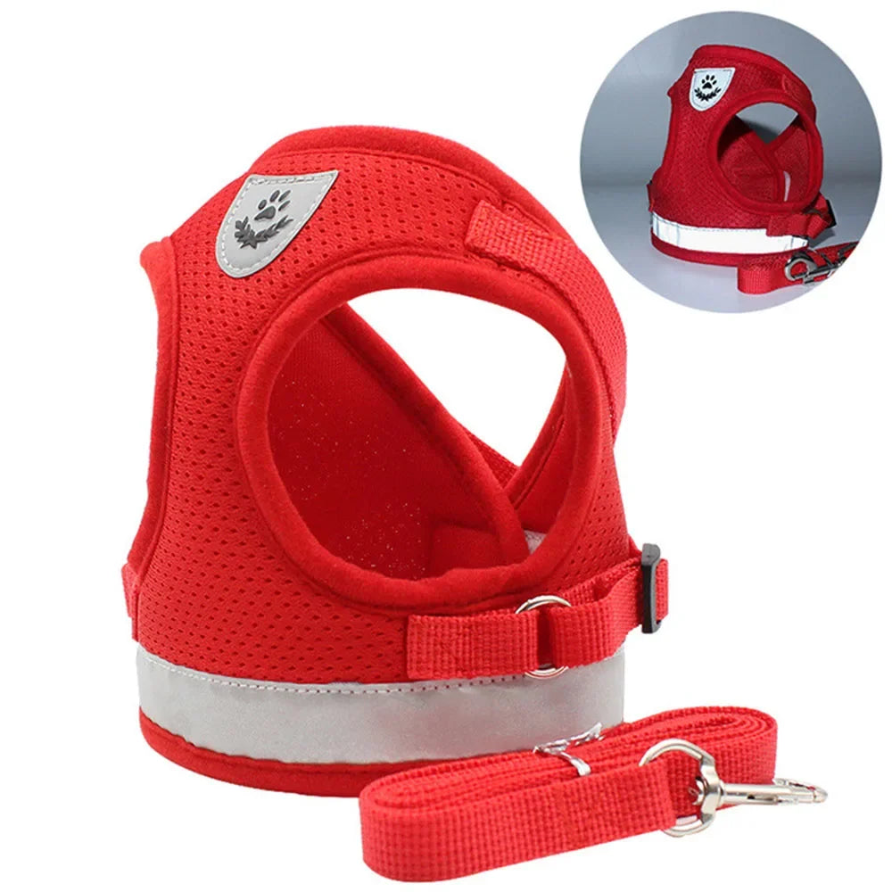 Pet Cat Leash Set, Adjustable Reflective Anti-Escape Pet Harness Vest, Small Dog Collar, Puppy Cat Pet Supplies