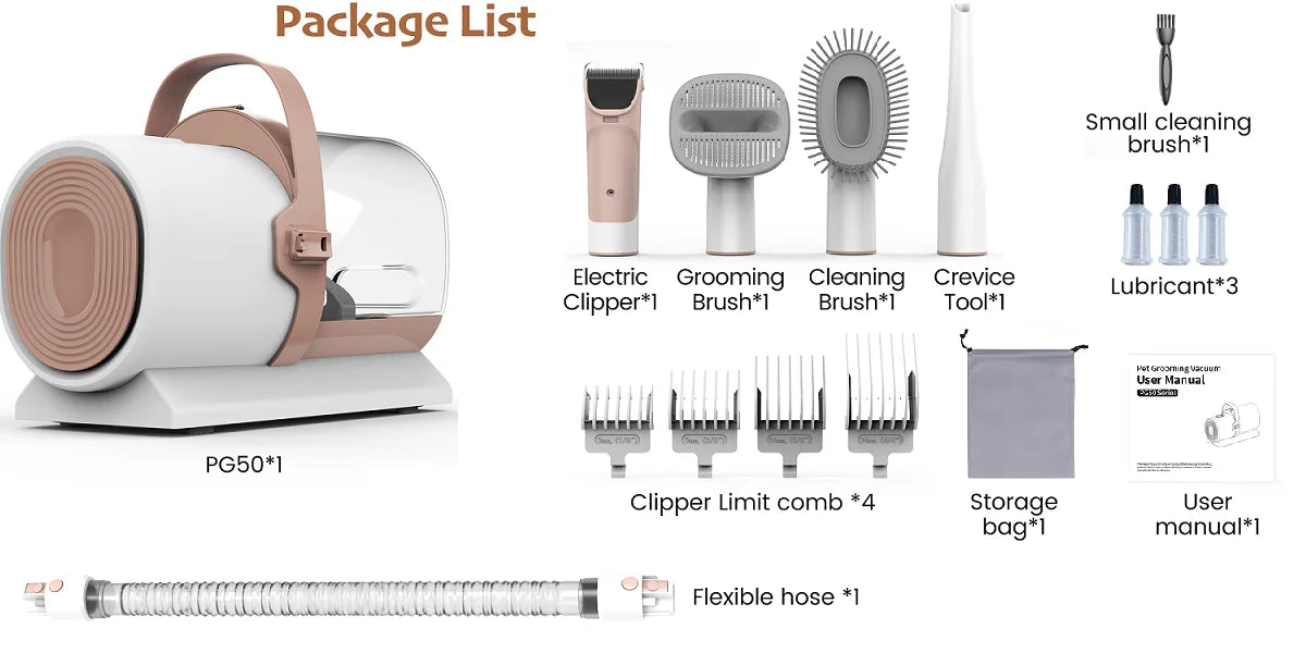 Pet Grooming Kits Cat Hair Remover Brush Comb Dog Nail Clipper Grinder Tool for Pet Cleaning Grooming Products