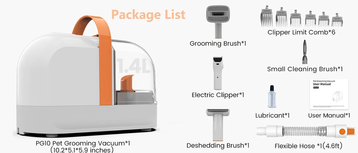 Pet Grooming Kits Cat Hair Remover Brush Comb Dog Nail Clipper Grinder Tool for Pet Cleaning Grooming Products