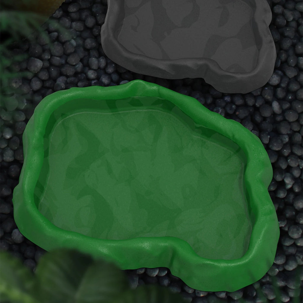 2pcs Pets Feeder Bowl Crawler Pet Feeder Basin Resin Non-toxic Food Water Pot Reptile Tortoise Scorpion Lizard Crab Bowl tool