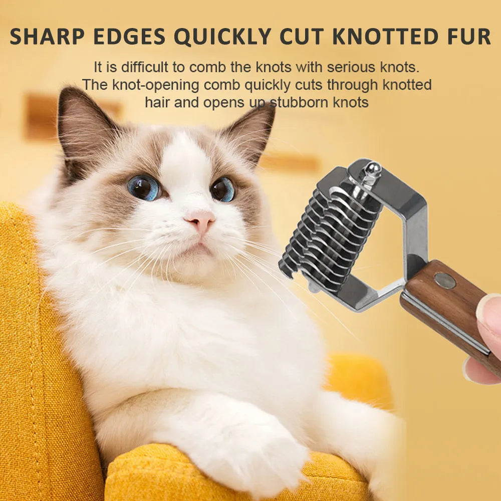 Pet Grooming Kit For Cats & Dogs Includes Detangling Comb Nail Clipper Brush Deshedding Comb Flea Comb Cat Grooming Bucket