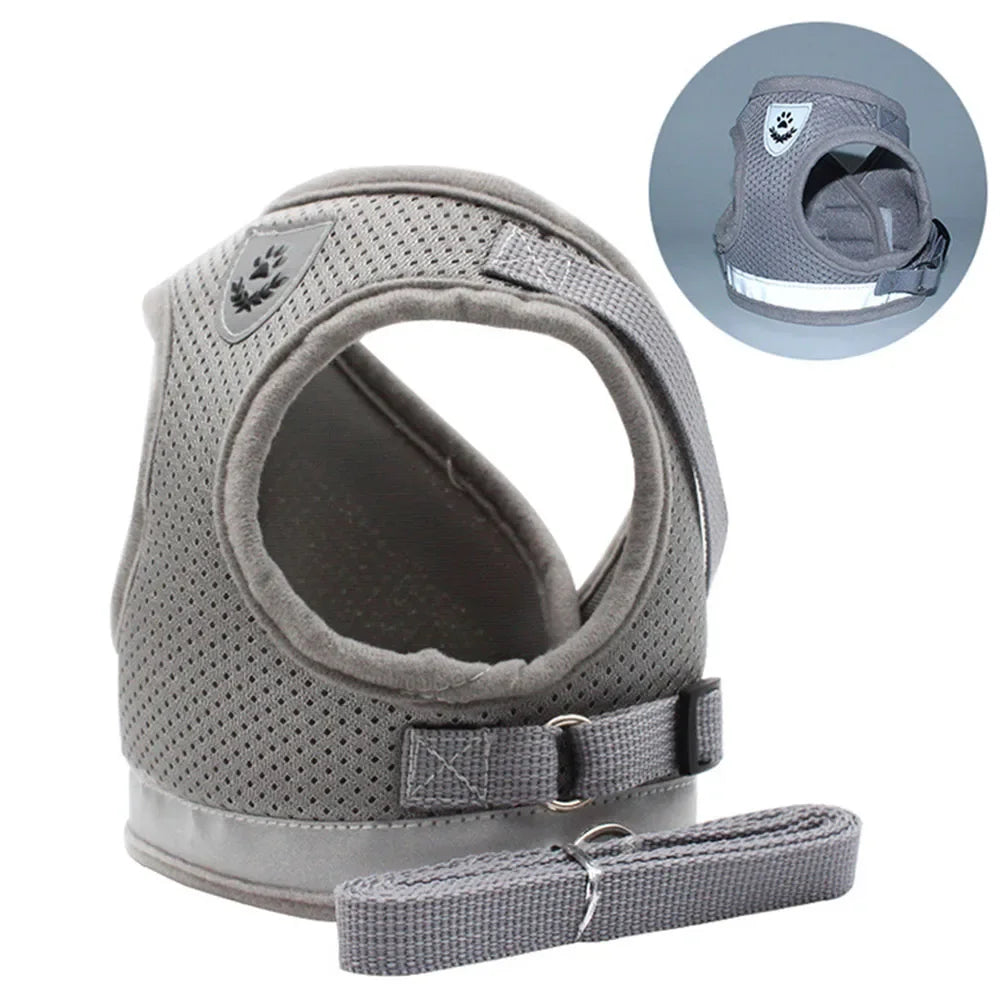 Pet Cat Leash Set, Adjustable Reflective Anti-Escape Pet Harness Vest, Small Dog Collar, Puppy Cat Pet Supplies