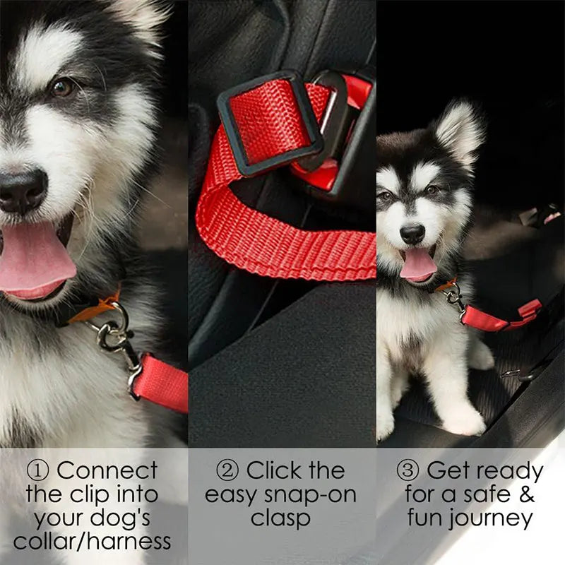 Pet dog Car Safety Buckle Pet Safety Belt Suitable for Small and Medium sized Dogs Adjustable Long and Short Pet Out Supplies