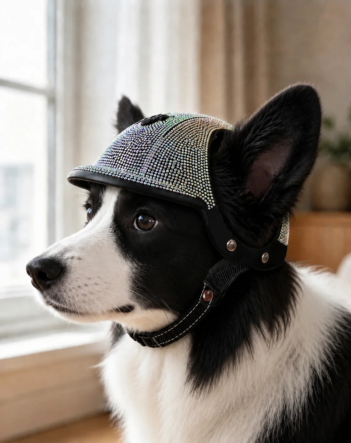 Pet Safety Helmet for Dogs Cats, Hard‑Shell Small Pet Riding Helmet, Protective Cap for Bicycle Motorcycle Outdoor Travel, Comfo