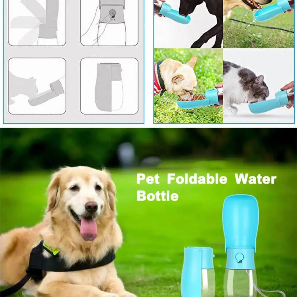 Pet Supplies 300ml Pet Dog Water Bottle Portable Leakproof Pet Walking Feeder Foldable Pet Water Dispenser Drinking